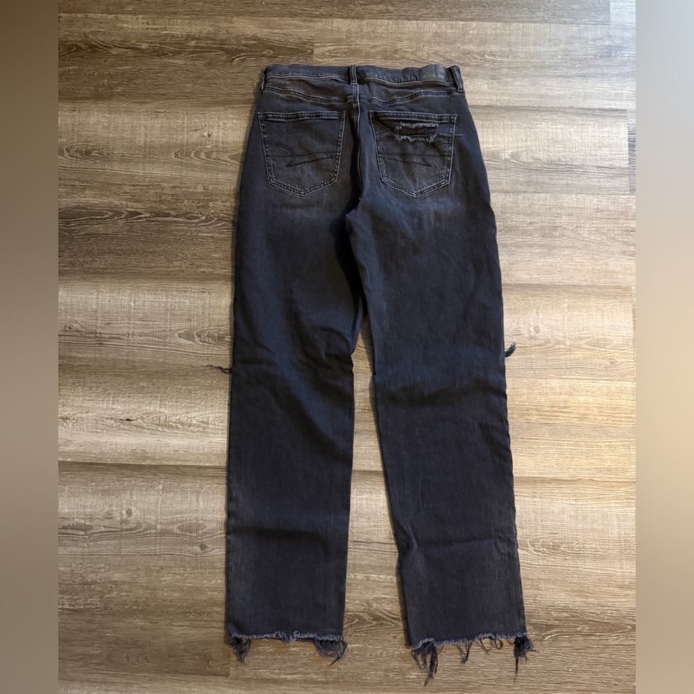 American Eagle super high rise baggy straight jeans - Picture 2 of 5